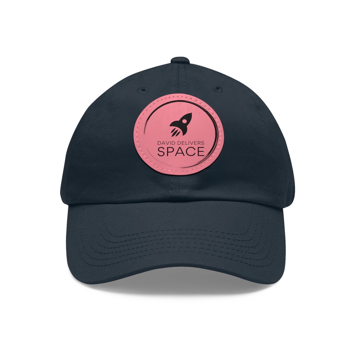 Dad Hat with Leather Patch (Round)