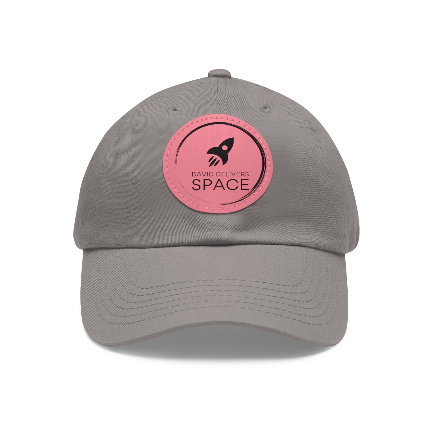 Dad Hat with Leather Patch (Round)